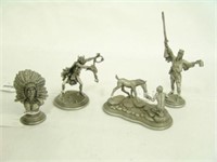 4 Chilmark Pewter Sculptures