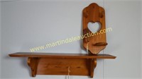 (2) Wooden Wall Shelves/ Coat Hangers