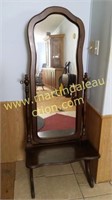 Wooden Cheval Shelf Mirror