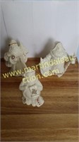 3 Lenox Santa Claus Figurines