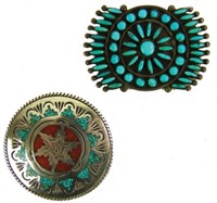 2 Turquoise Pins