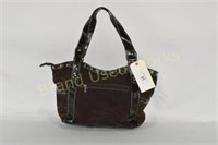 Rina Rich Studded Brown Handbag