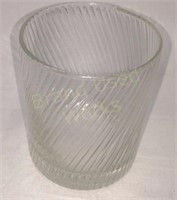 LOT of 11 Clear Swirl Style Glass Cup 4"