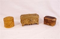 Three Vintage Jewelry caskets