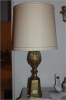 Gilt timber table lamp