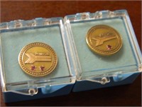 2 Vintage AMTRAK Railroad 1/10 10k Gold Lapel Pins