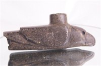 Mound Builders Stone Carved Eagle Pipe