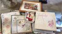Group lot with ladies hankies new in the box,