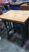 Tall butcher block top table great for a kitchen