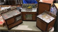 Four vintage 1950s Wolverine Brand kitchen