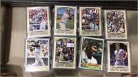 Baseball trading cards eight plastic cases for