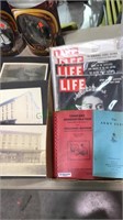 Antique photos, life magazines and to military