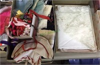 Shoe box filled with vintage doll clothes many
