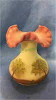 Fenton Burmese hand painted and signed by the