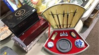 Chinese art set with brushes and wax stamps and