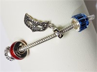 Sterling Silver Pandora Style Bracelet