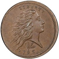 1C 1793 WREATH, LETTERED EDGE. PCGS MS64 BN CAC