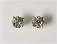 14KT White Gold Diamond(0.22ct)Earrings