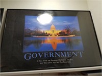 Framed " Government" Poster