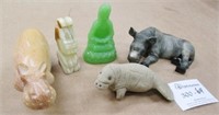 Lot of 5 Stone Carvings