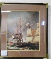 Vintage Framed Ships Print