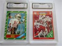 JERRY RICE & BARRY SANDERS ROOKIE CARDS ! B-4