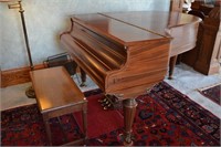 Vintage Baby Grand Mahogany Starr Piano & bench