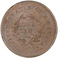1C 1793 WREATH, LETTERED EDGE. PCGS MS64 BN CAC