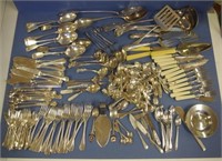 Large quantity of assorted silver plated flatware