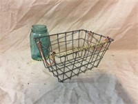Vintage style wire storage basket
