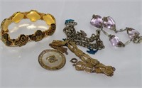 German silver brooch and bracelet