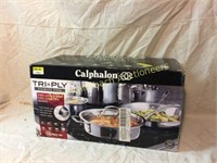Calphalon 13pc stainless tri-ply cookware set