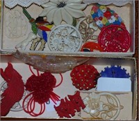 Collection of early plastic brooches