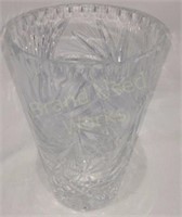 Beautiful Large Clear Cut Crystal Vase