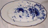 Beautiful Blue Floral Design Serving Bowl