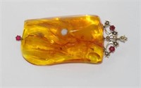 Large Baltic amber pendant