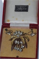Boxed Simpson sterling silver brooch