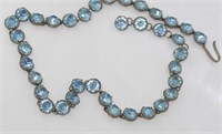 Blue crystal necklace marked Simpson