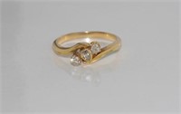 Vintage 18ct yellow gold & diamond ring