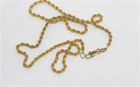 9ct yellow gold twist chain