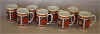 Eight Fitz and Floyd "Empress" coffee cups