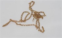 9ct rose gold necklace (ends missing)