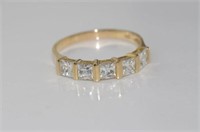Large 9ct gold and CZ ring