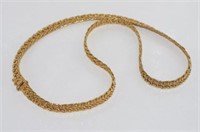 Good 9ct yellow gold woven necklace