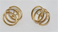Large 14ct yellow gold loop earrings