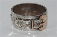 Victorian hallmarked silver buckle bracelet