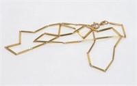 Yellow gold necklace marked 10K