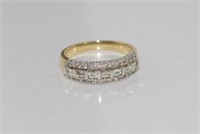 9ct gold and diamond ring