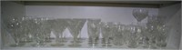 Quantity of assorted crystal glasses