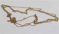 15ct yellow gold and yellow gem necklace